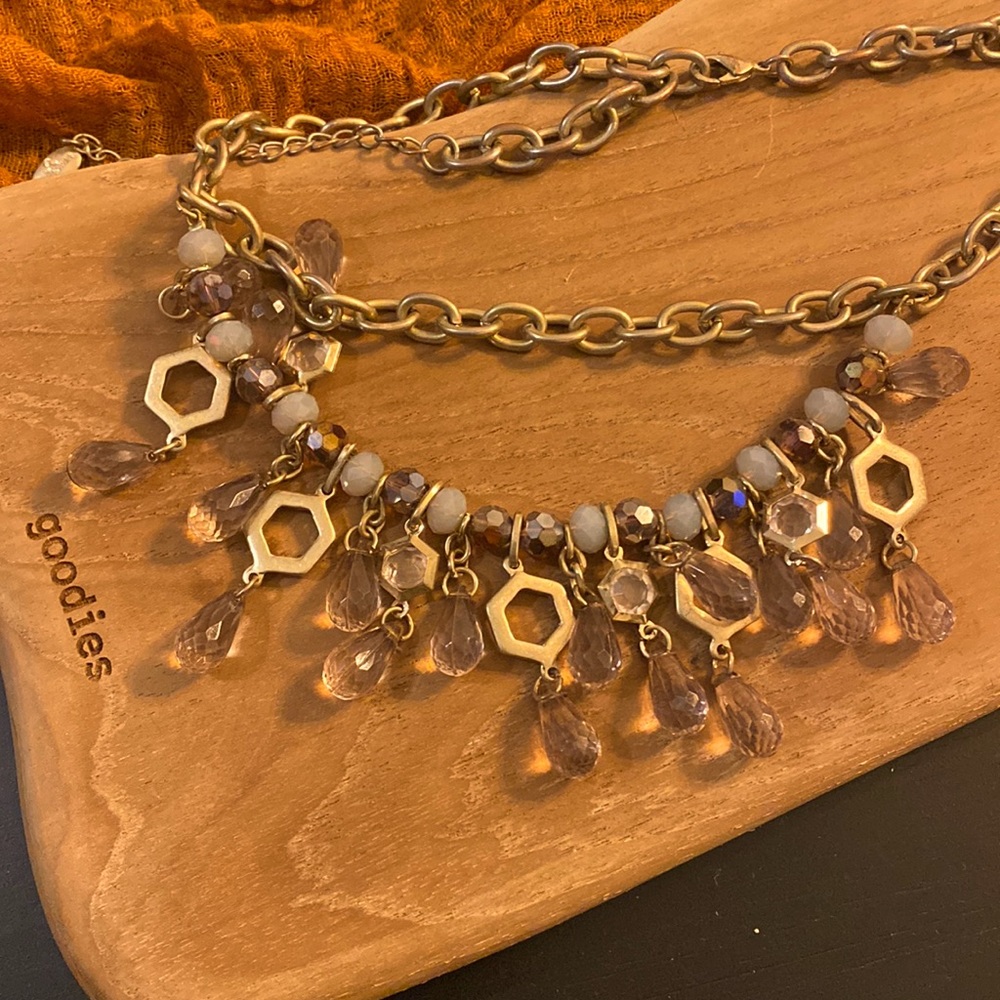 CRYSTAL DROP layered Necklace